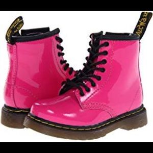 DR. MARTENS Delaney Boots In Hot-Pink